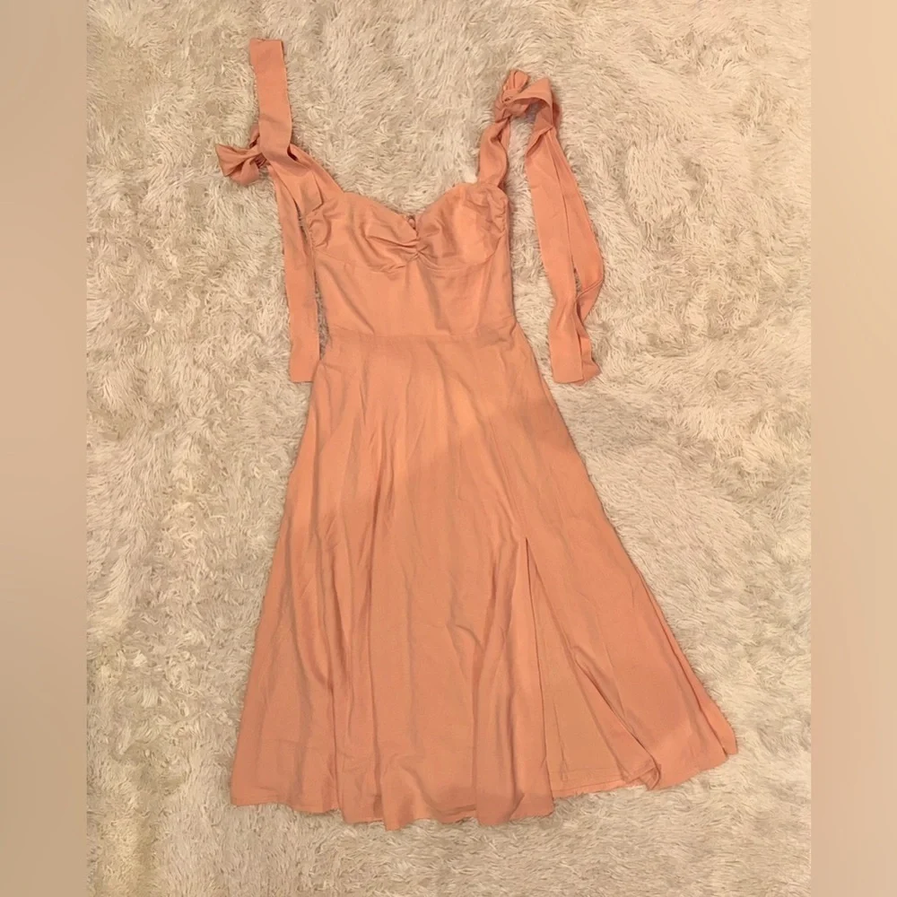 NWOT House of CB Alicia Blush Pink Midi Sundress sz XS
